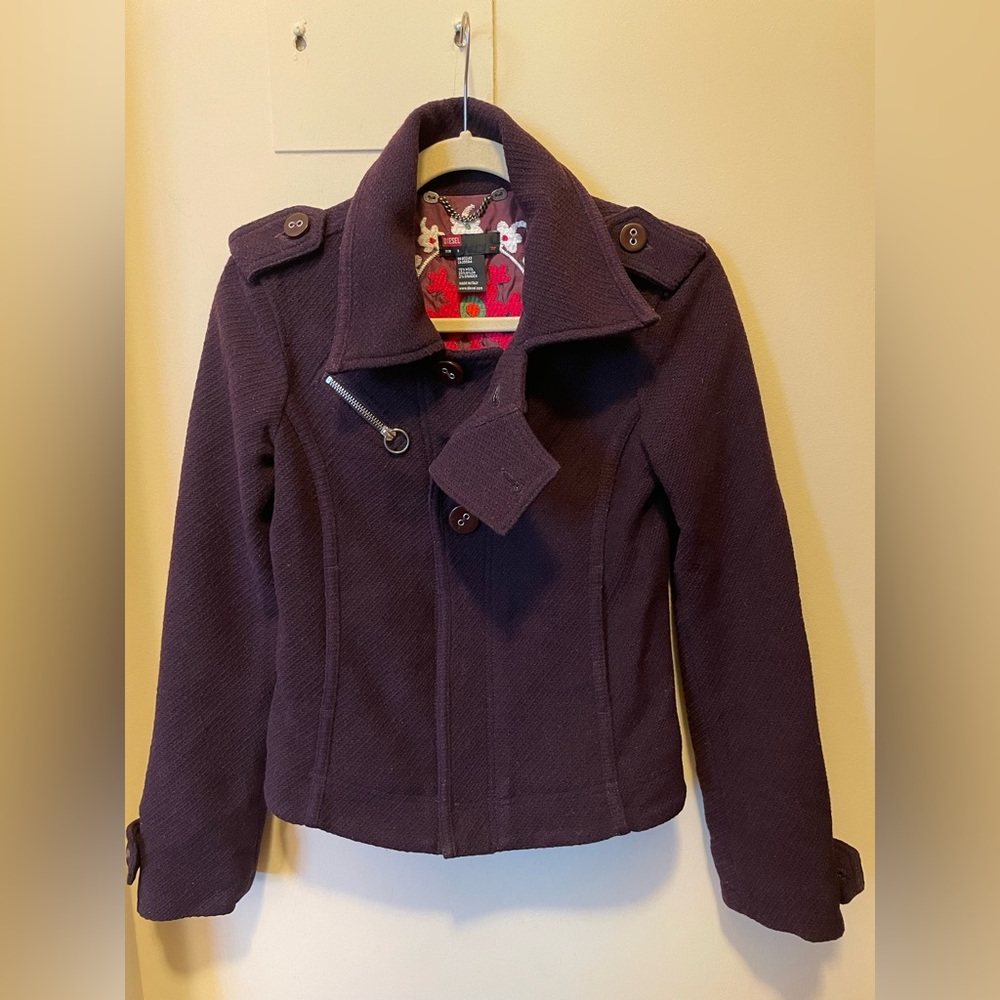 Diesel Vintage Embroidered Lining Tweed Jacket